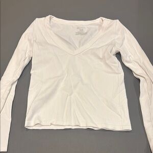 No Boundaries Cream Fitted Long Sleeve Tee